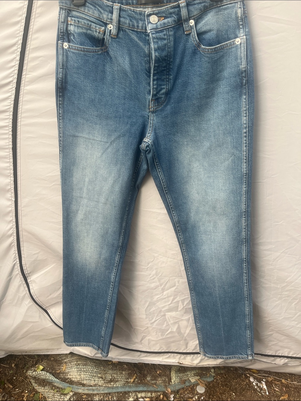 DSTLD Women's Skinny Jeans in Light Blue Wash
